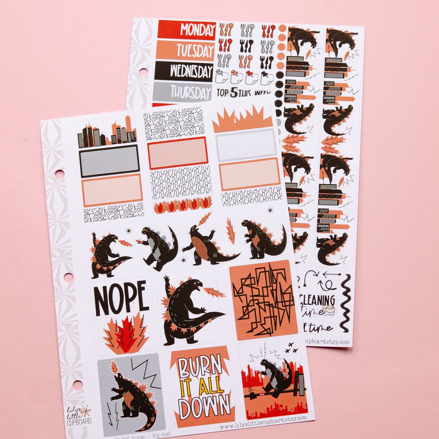 Dinner Strategy Planner Stickers, Part 2 | Meal Planning Script Stickers | Takeout | Functional Cooking Stickers | Fast Food Stickers