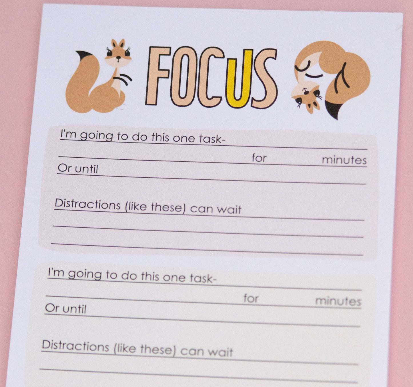 Focus To Do List | ADHD To Do List | Task List To Do List Deskpad