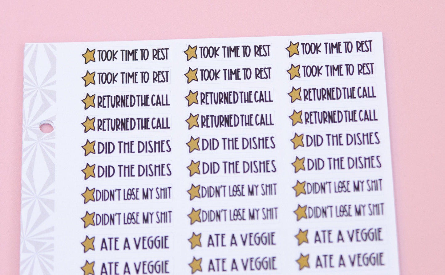 Gold Star Adulting Awards Sampler | Adulting Planner Stickers | Grownup Accomplishment Reward Stickers