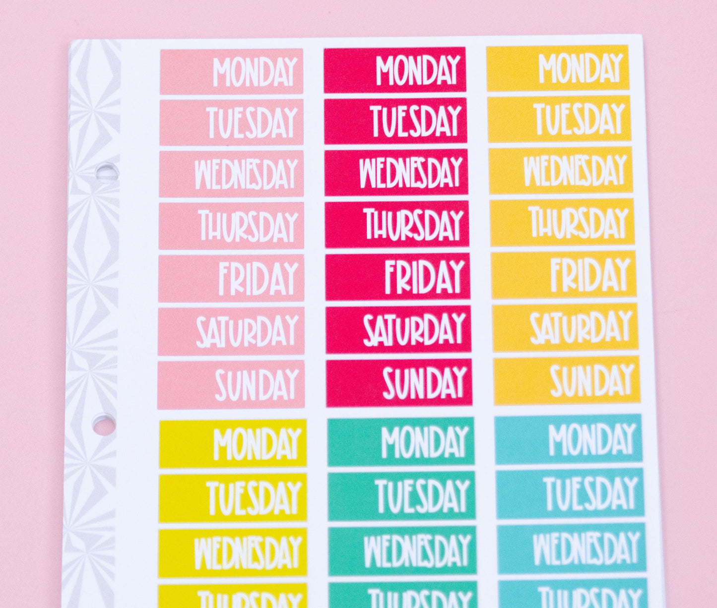 Days of the Week Planner Stickers | Date Cover Box Planner Stickers in Pastels | Essential Planner Stickers