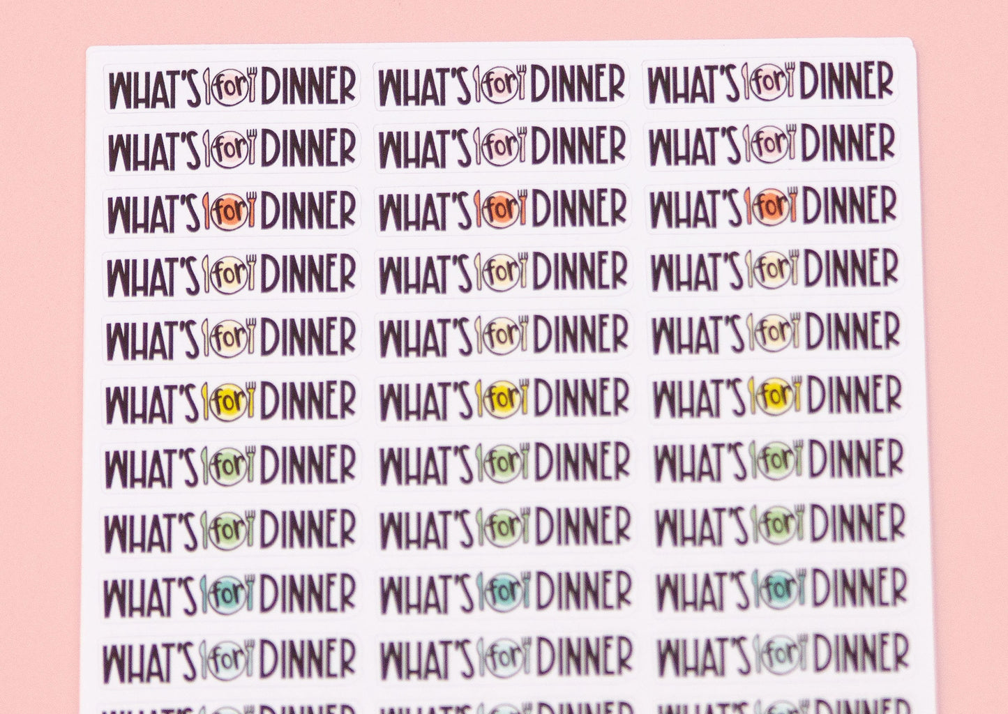 What's for Dinner Planner Stickers | Meal Planning Stickers | Home Chores Stickers | Supper and Dinner Planner Stickers | Planner