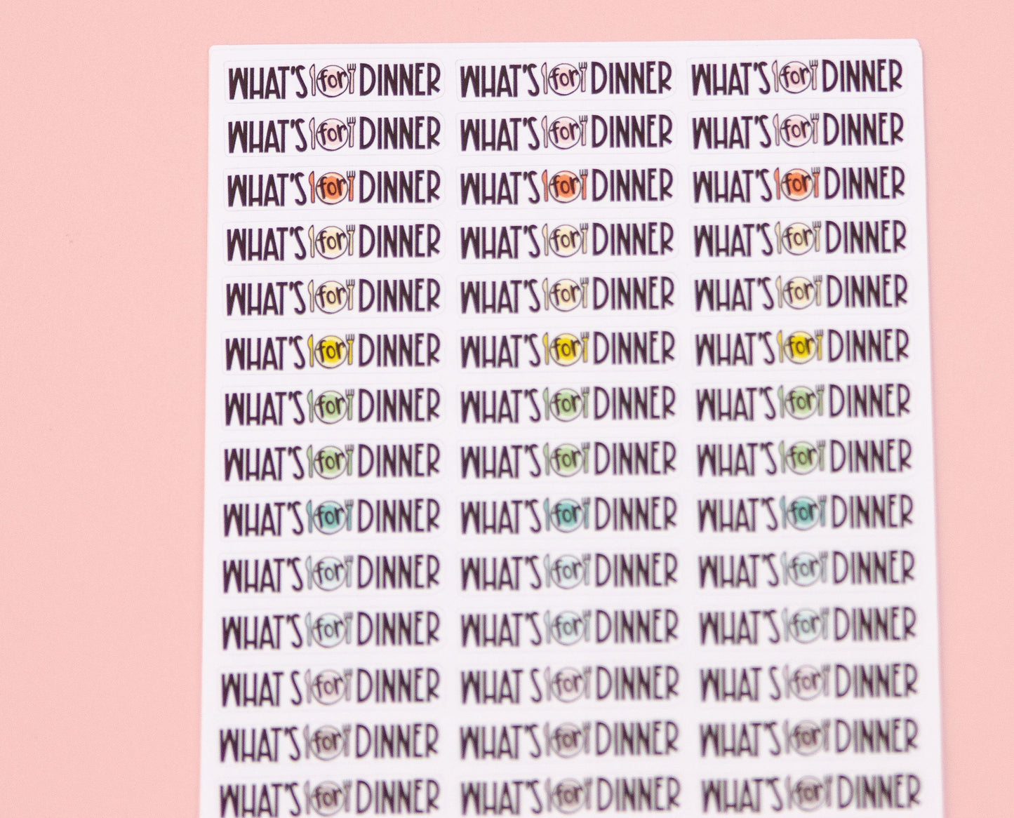 What's for Dinner Planner Stickers | Meal Planning Stickers | Home Chores Stickers | Supper and Dinner Planner Stickers | Planner