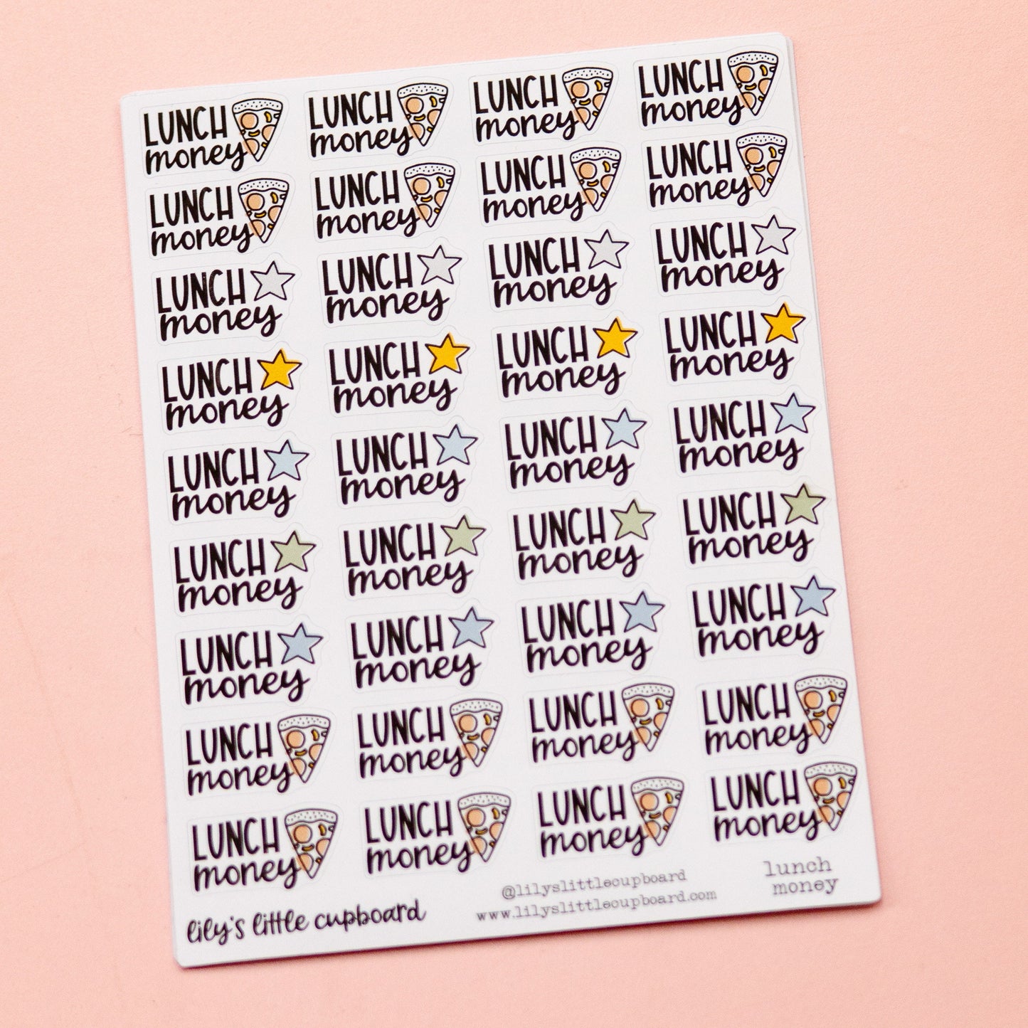 Lunch Money Planner Stickers | Fill the Lunch Account Stickers | Organizing School Stickers | Back to School Scripts | Routine Planner