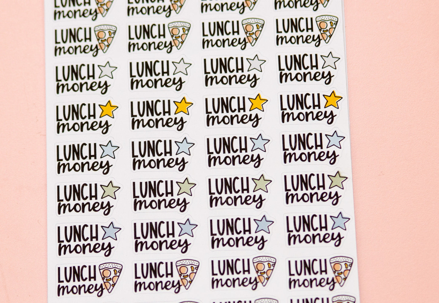 Lunch Money Planner Stickers | Fill the Lunch Account Stickers | Organizing School Stickers | Back to School Scripts | Routine Planner