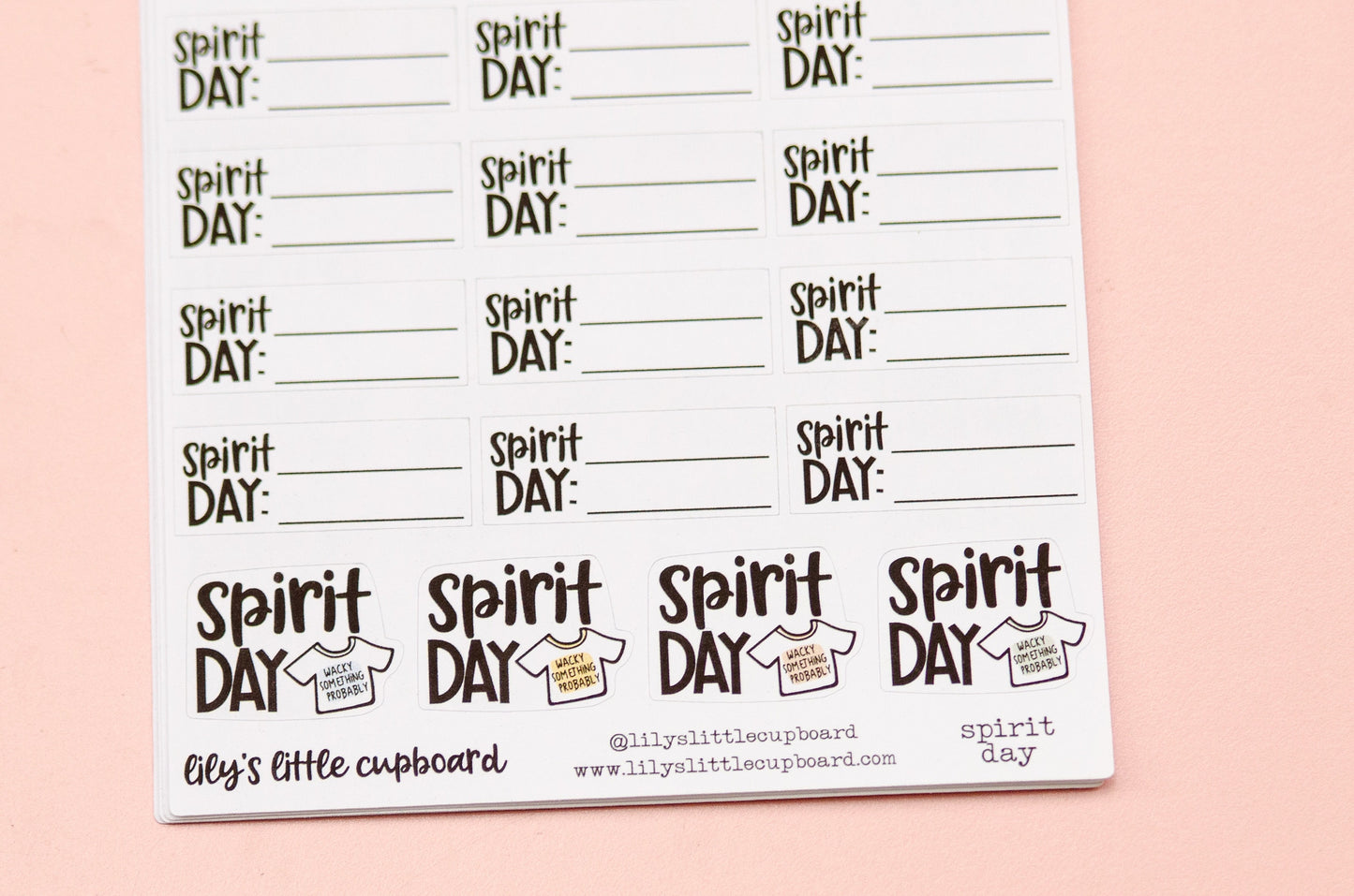 Spirit Day Planner Stickers | Back to School Stickers | Organizing School Stickers | Back to School Scripts