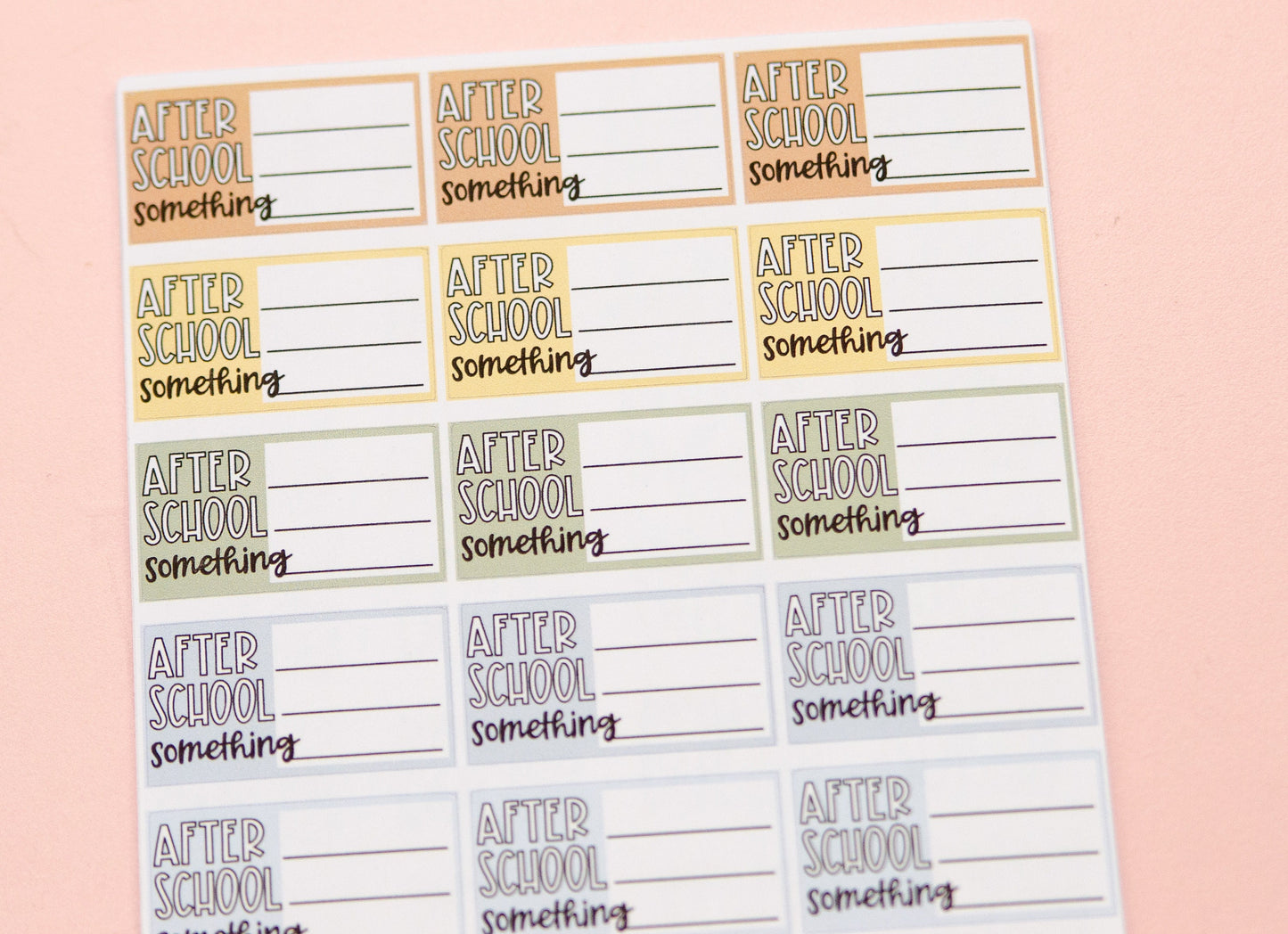 After School Activities Planner Stickers | Half Box Planner Stickers | Organizing School Stickers | Back to School Scripts | Routine Planner