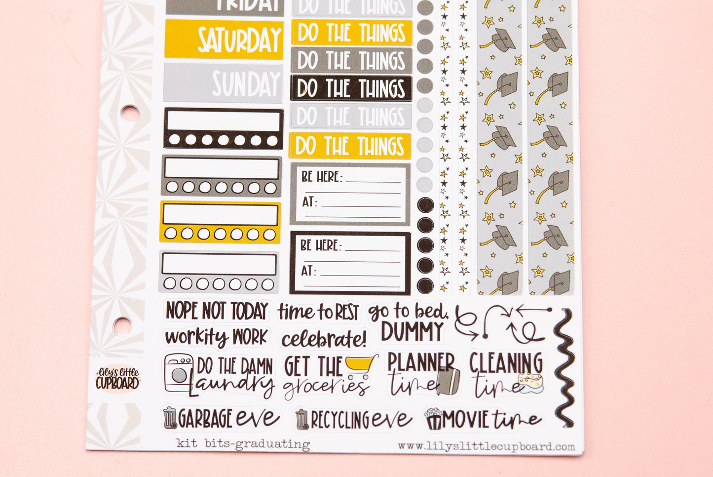 Graduating Planner Sticker Kit | Graduation Planner Stickers | School Sticker Set | A la Carte Mini Kits