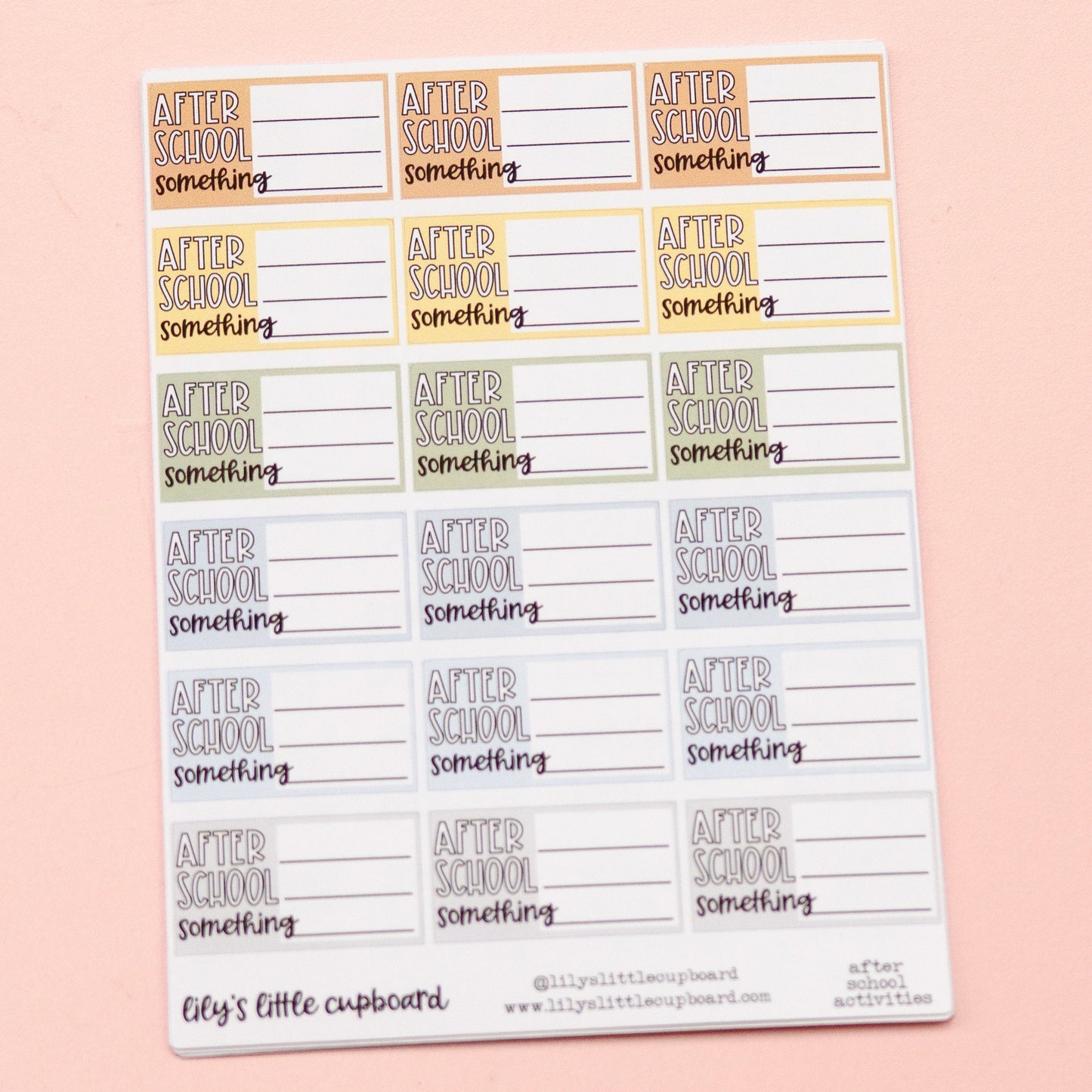 After School Activities Planner Stickers | Half Box Planner Stickers | Organizing School Stickers | Back to School Scripts | Routine Planner