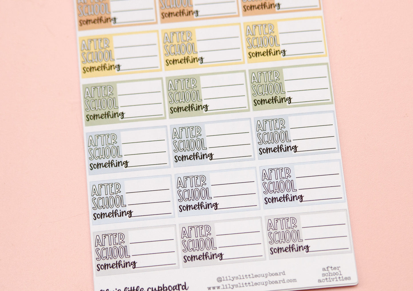 After School Activities Planner Stickers | Half Box Planner Stickers | Organizing School Stickers | Back to School Scripts | Routine Planner