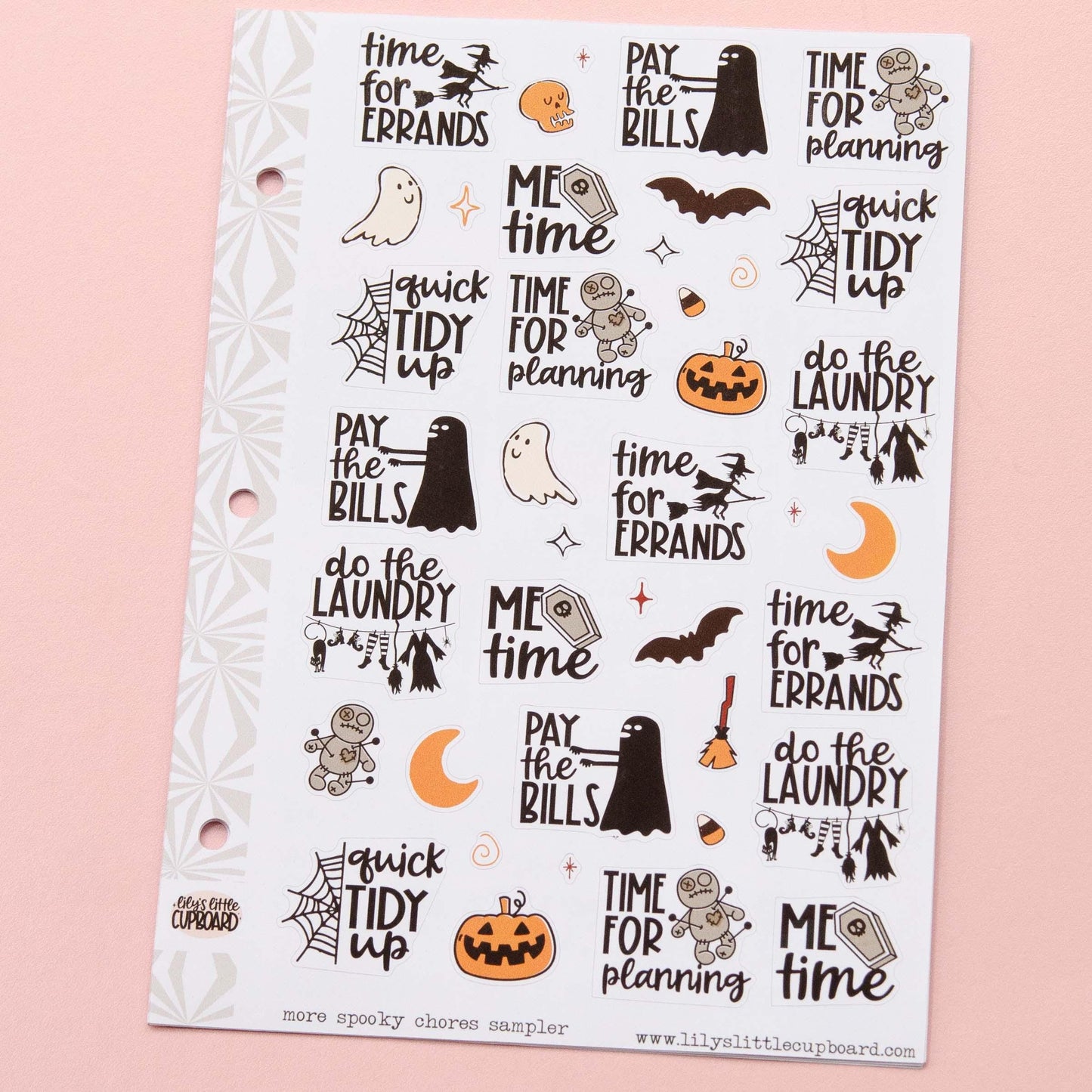 More Spooky Chores Planner Stickers | Halloween Chores Doodle Stickers | Halloween Errands Home Stickers | Planner Stickers