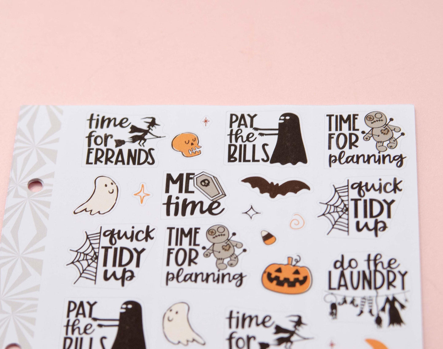 More Spooky Chores Planner Stickers | Halloween Chores Doodle Stickers | Halloween Errands Home Stickers | Planner Stickers