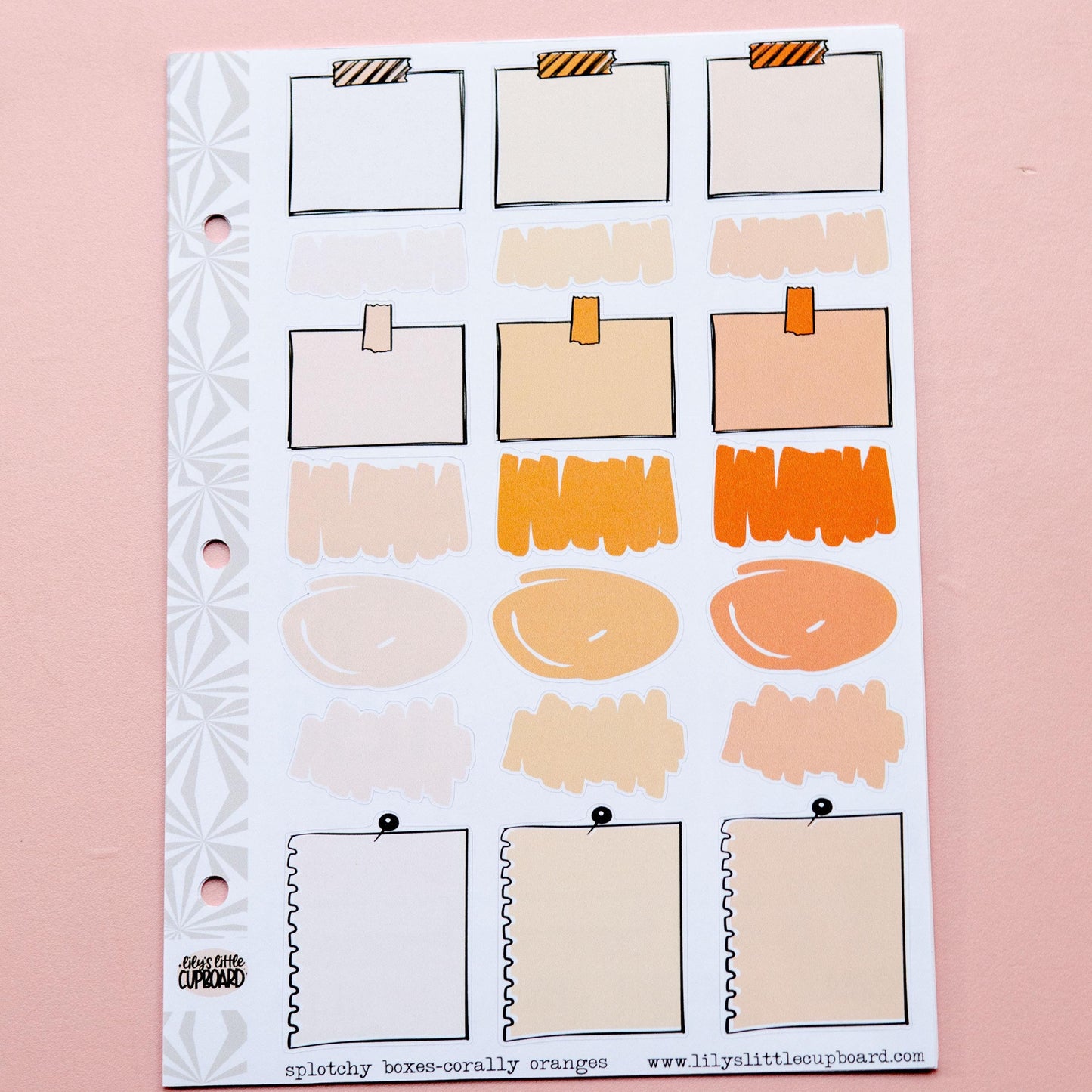 Monochrome Collection Peachy Oranges | Functional Planner Stickers | Typography Scripts Planner Stickers | Weekly Planner Sticker Kit