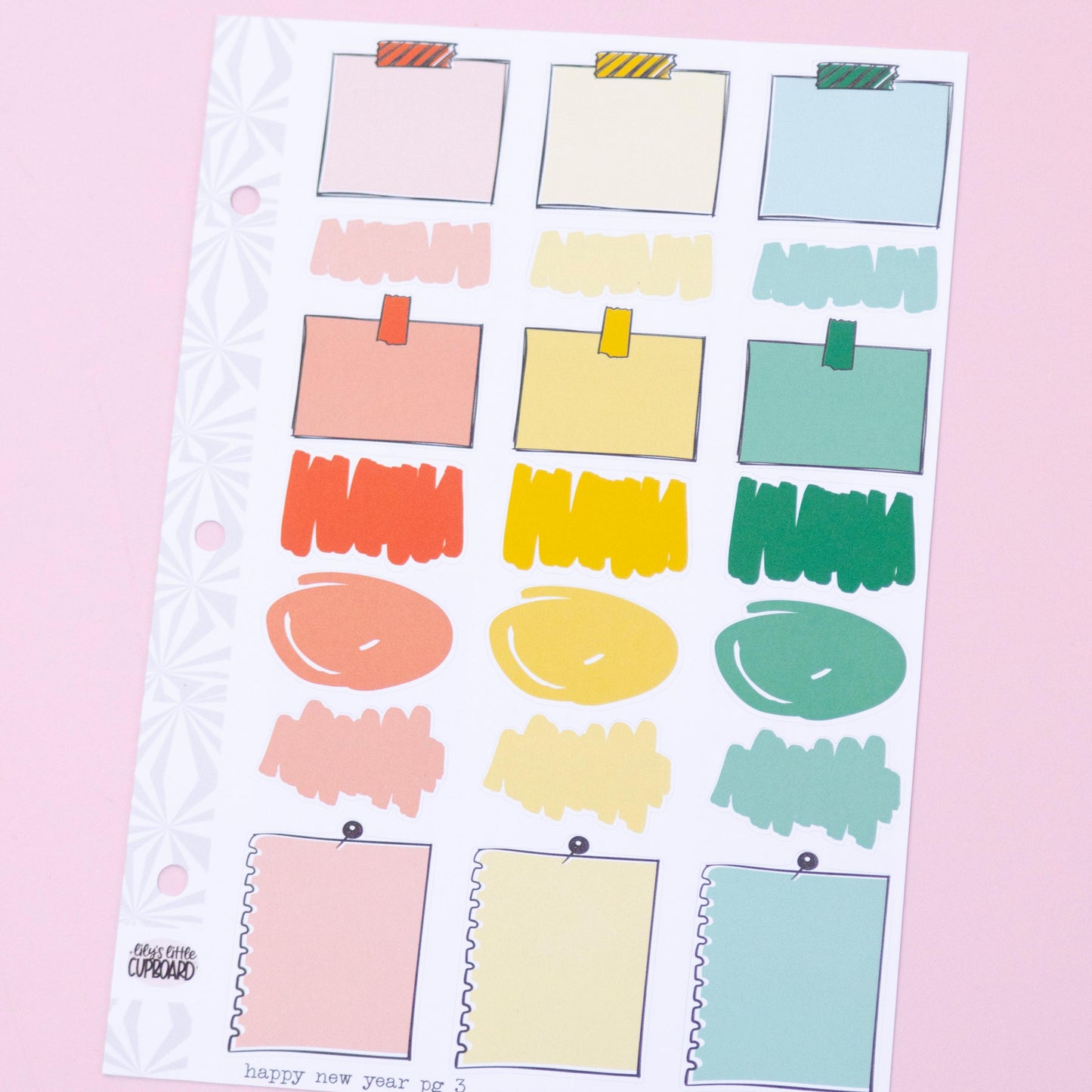 Happy New Year Vertical Weekly Sticker Kit | New Year's Eve Weekly Planner Sticker Kit | A la Carte Mini Kits | Holiday Weekly Planner Kit