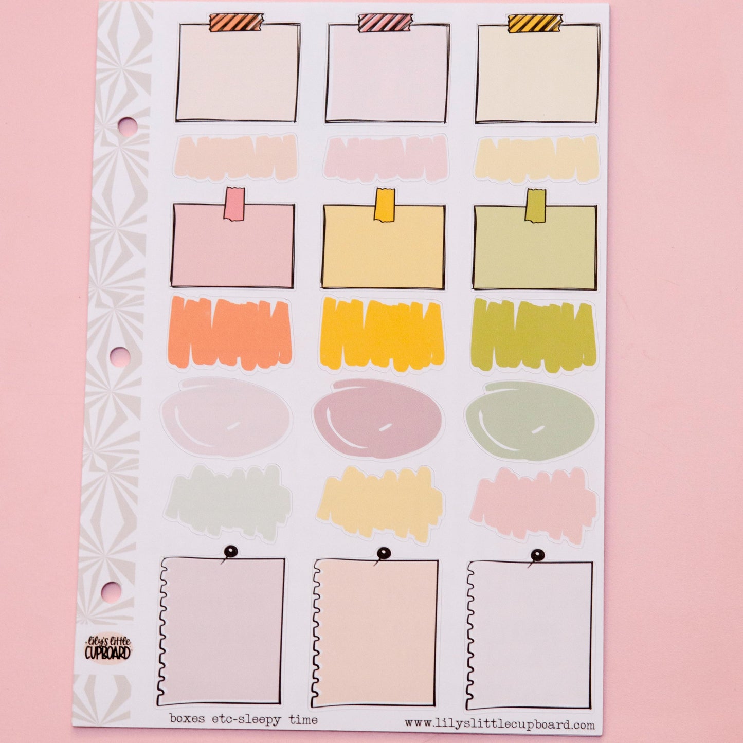 Sleepy Time Vertical Weekly Sticker Kit | Weekly Planner Sticker Kit | A la Carte Mini Kits | Weekly Planner Kit