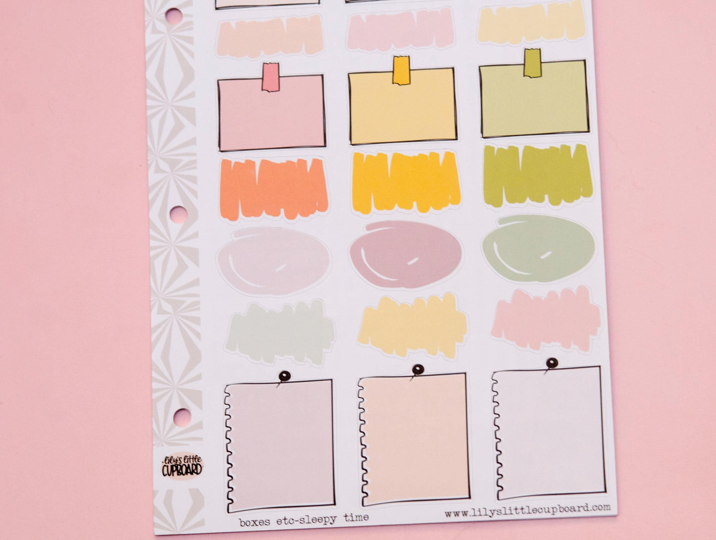 Sleepy Time Vertical Weekly Sticker Kit | Weekly Planner Sticker Kit | A la Carte Mini Kits | Weekly Planner Kit