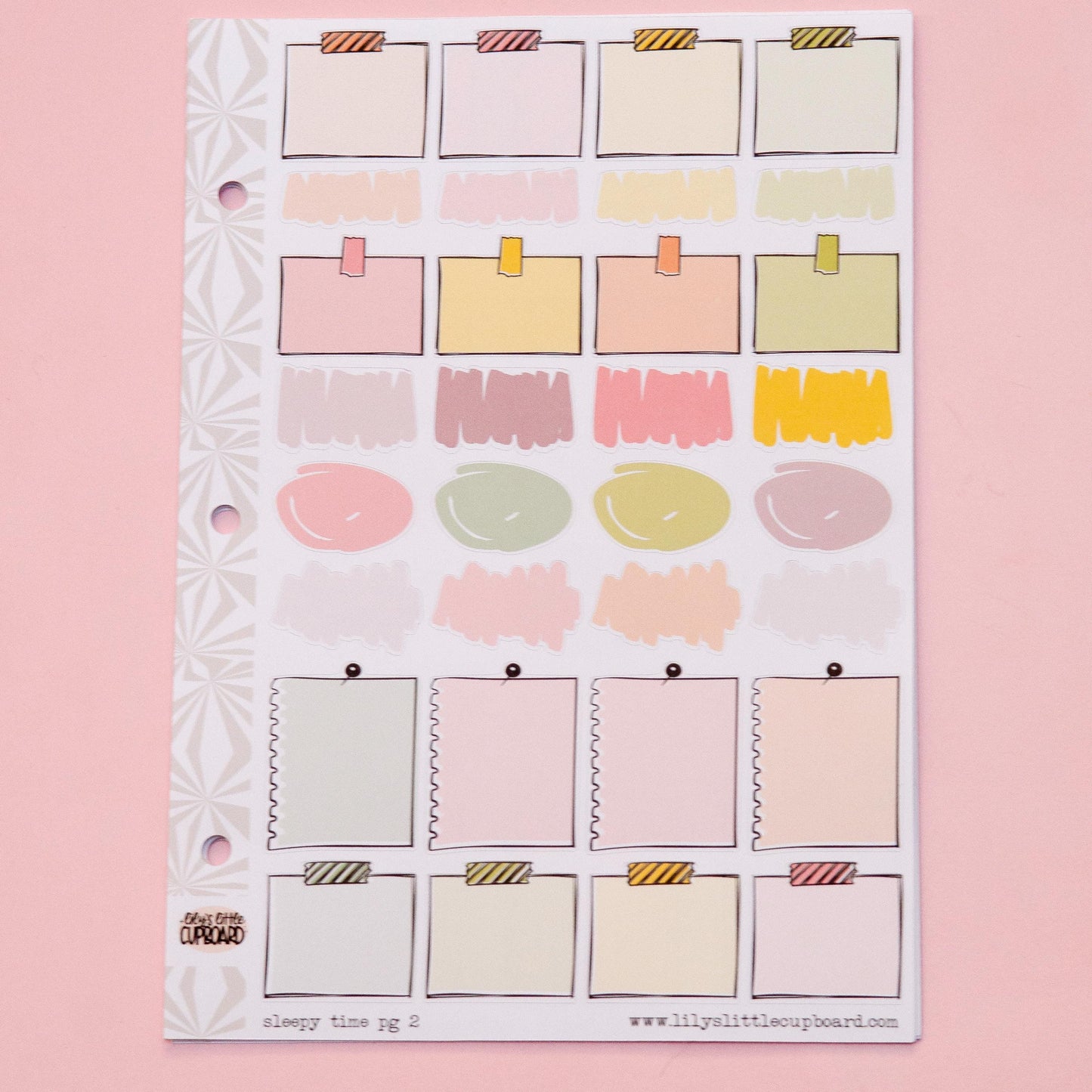 Sleepy Time Hobonichi Cousin-A5 Weekly Sticker Kit | Christmas Sticker Kit | A5 Weekly Planner Sticker Kit