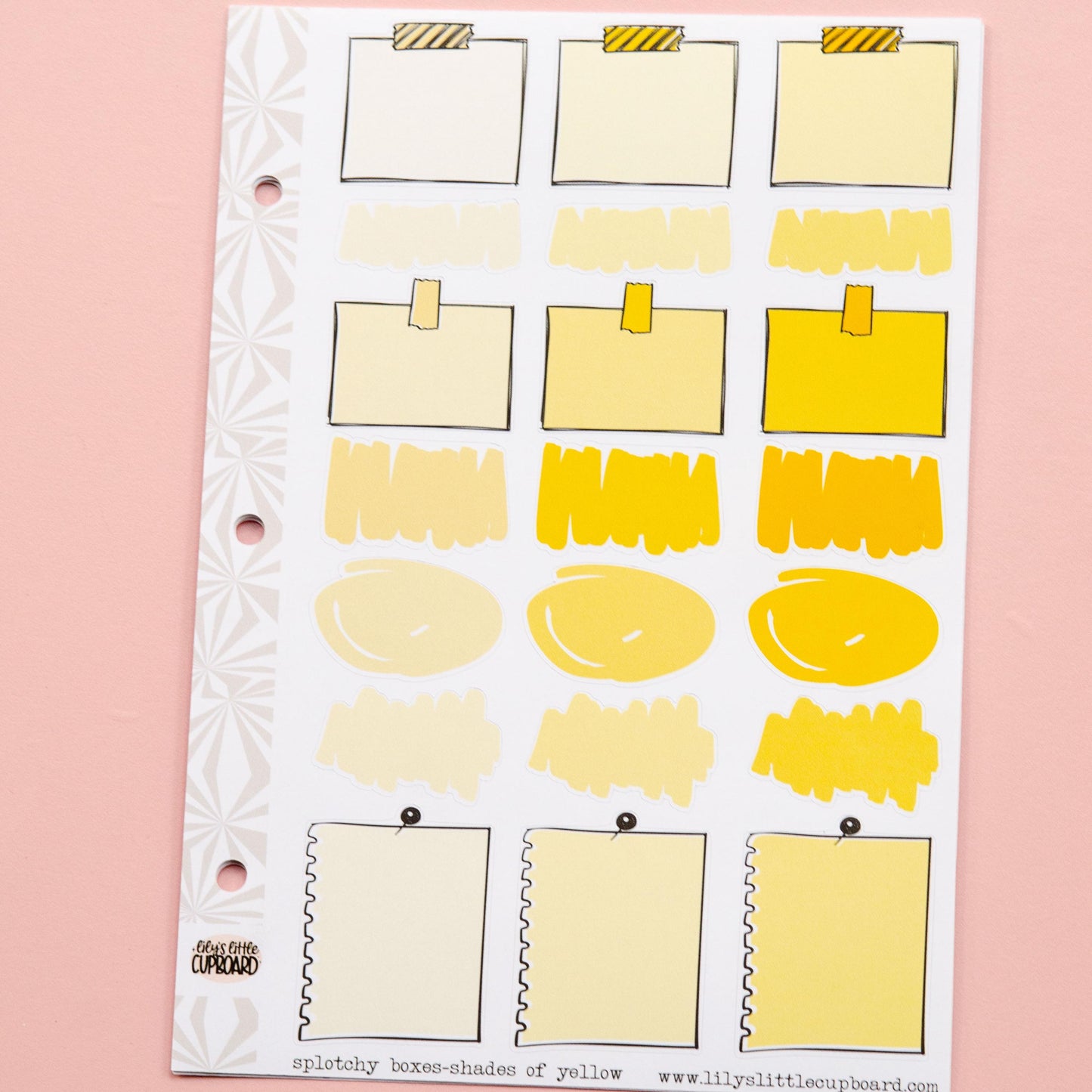 Monochrome Collection in Sunshiny Yellows | Functional Planner Stickers | Typography Scripts Planner Stickers | Weekly Planner Sticker Kit