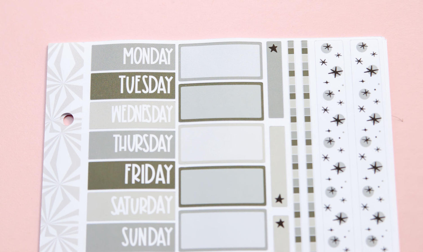 Monochrome Collection in Grayscale | Functional Planner Stickers | Typography Scripts Planner Stickers | Weekly Planner Sticker Kit