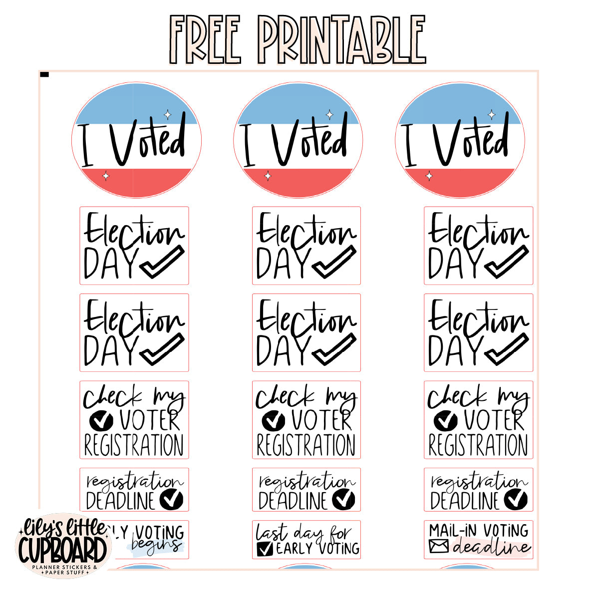 Free Voting Stickers
