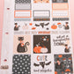 Bat Kitty Halloween Planner Stickers: Vertical Weekly Kit