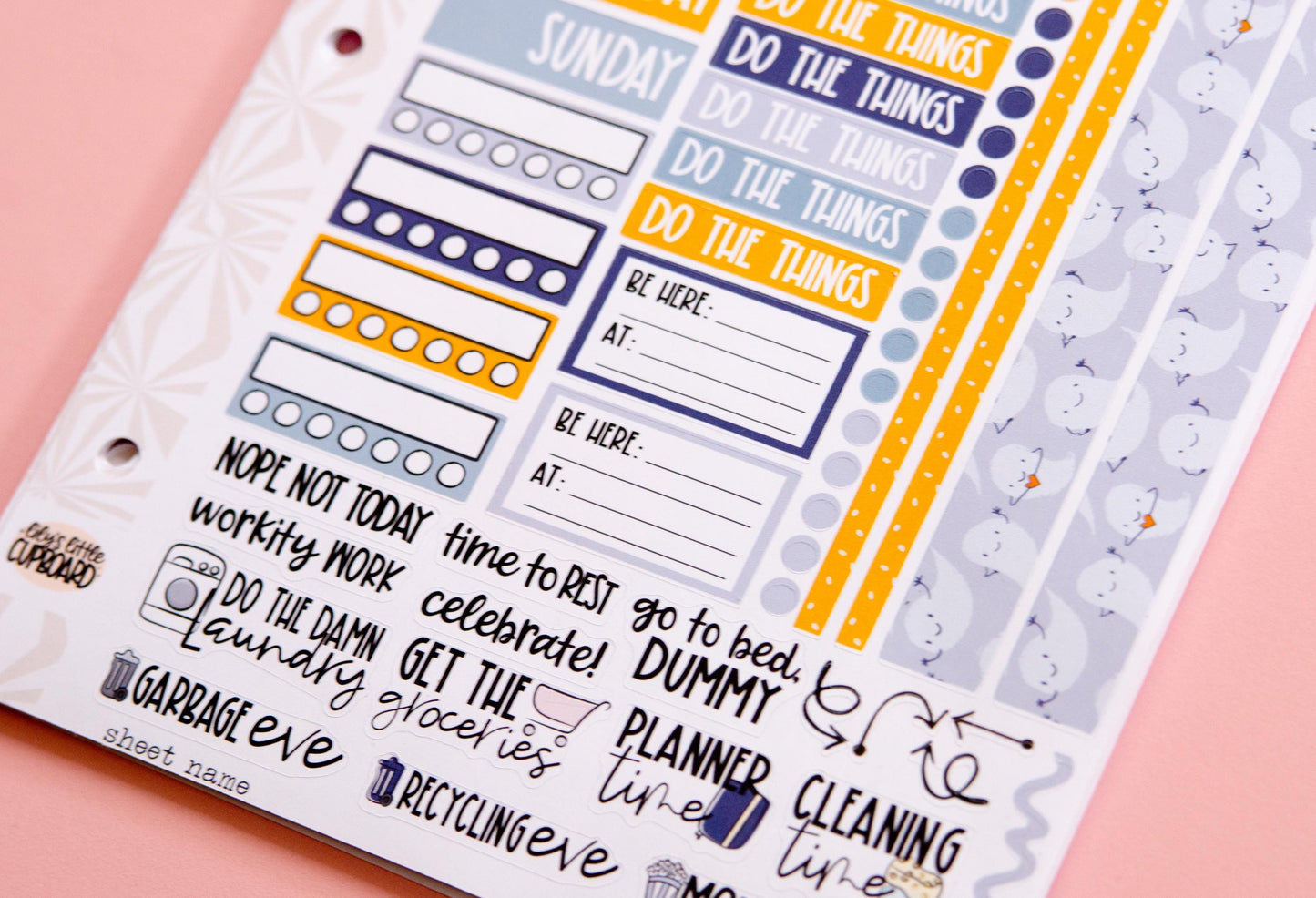 Happy Little Ghosties Halloween Planner Stickers: Vertical Weekly Kit