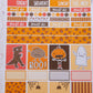 Monster Mash Halloween Hobonichi Cousin-A5 Weekly Sticker Kit | Cute Halloween Sticker Kit | A5 Weekly Planner Sticker Kit