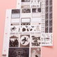 Phantom Noir Halloween Planner Stickers: Vertical Weekly Kit