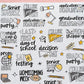 Senior Year Back to School Planner Stickers | School Planning Script Stickers | High School Sampler Sticker | Functional School Stickers