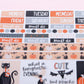 Bat Kitty Halloween Planner Stickers: Hobonichi Cousin A5 Weekly Kit
