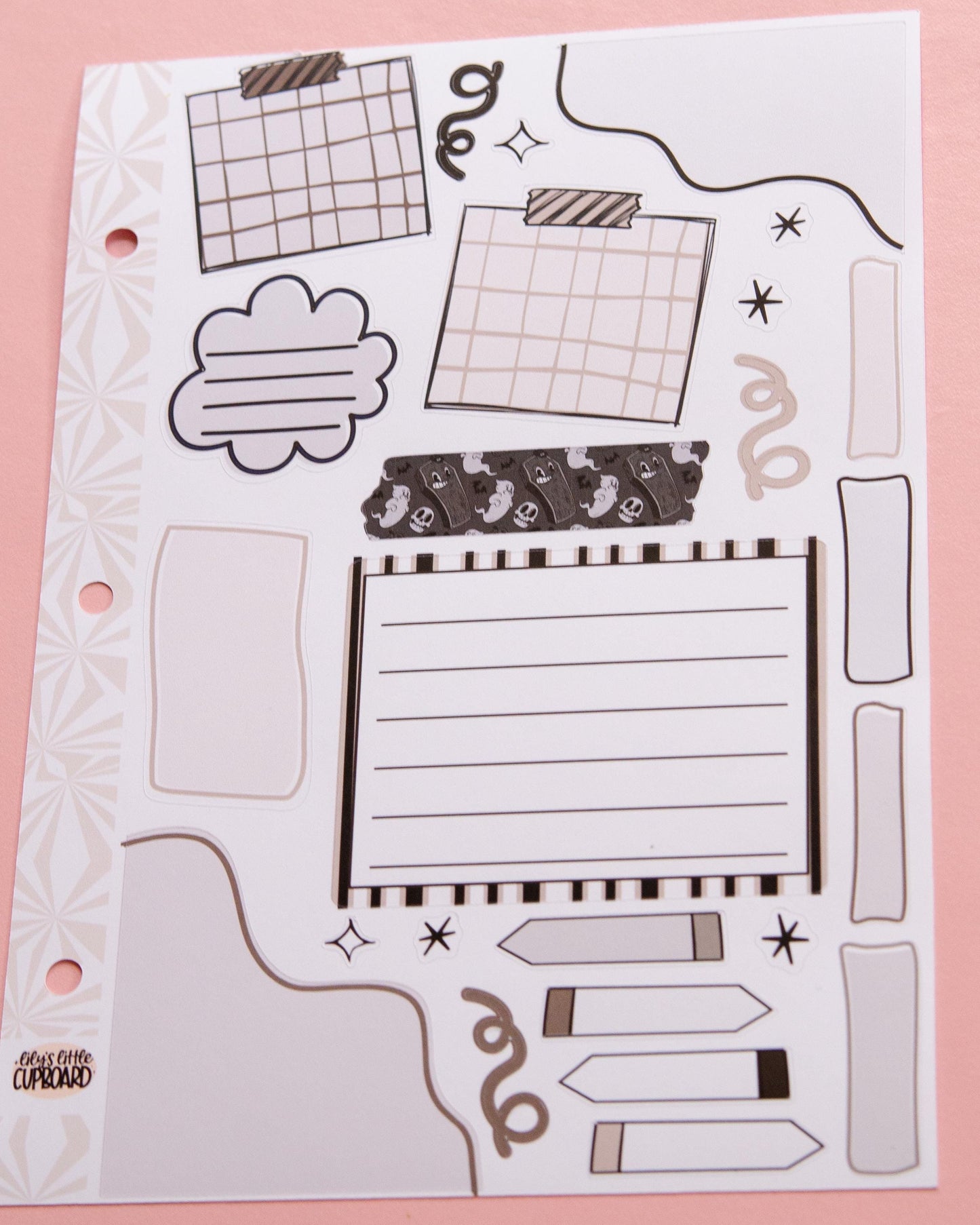 Phantom Noir Halloween Journaling Sticker Kit: Jumbo Planner Stickers