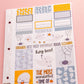 Happy Little Ghosties Halloween Planner Stickers: Vertical Weekly Kit
