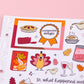 Turkey Talk Thanksgiving Journaling Sticker Kit: Jumbo Planner Stickers