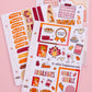 Turkey Talk Thanksgiving Journaling Sticker Kit: Jumbo Planner Stickers