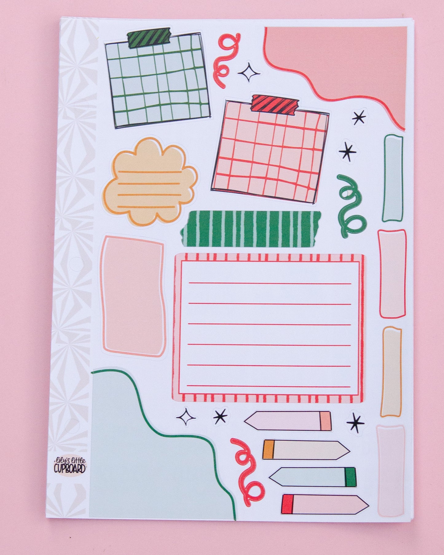 Christmas Chickens Journaling Sticker Kit: Jumbo Planner Stickers