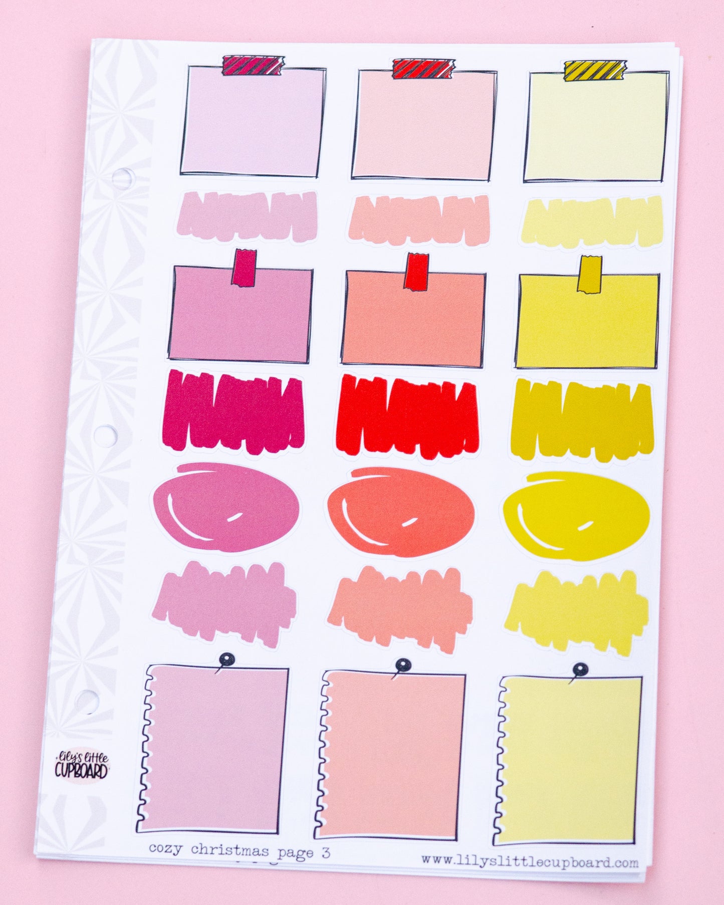 Cozy Christmas Vertical Sticker Kit: Weekly Planner Sticker Kit