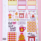 Cozy Christmas Vertical Sticker Kit: Weekly Planner Sticker Kit