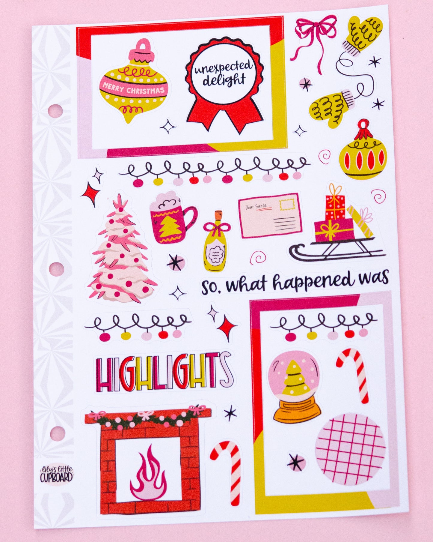 Cozy Christmas Journaling Sticker Kit: Jumbo Planner Stickers