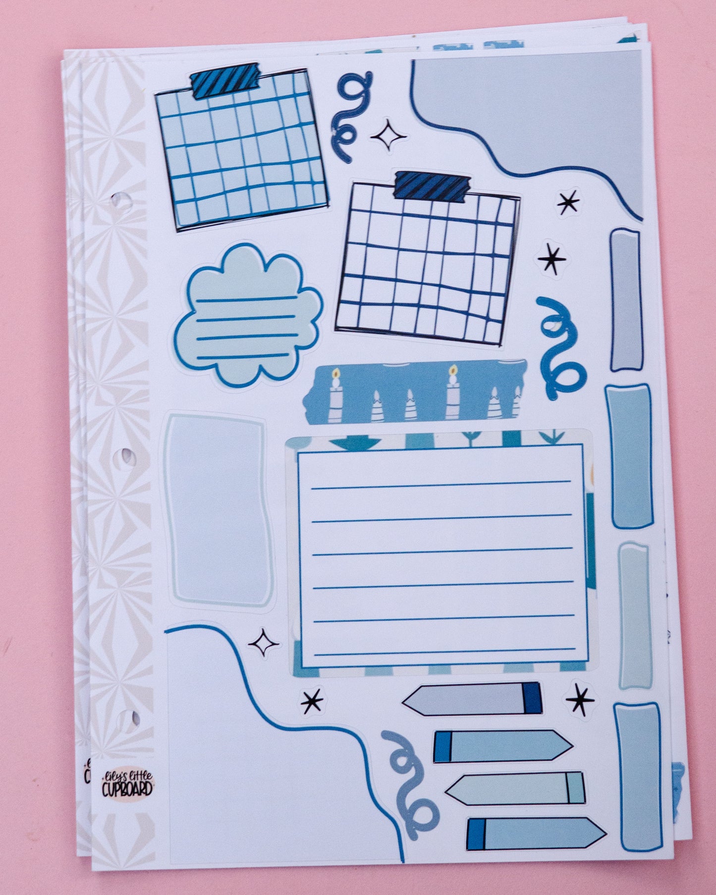 8 Nights of Lights Hanukkah Journaling Sticker Kit: Jumbo Planner Stickers