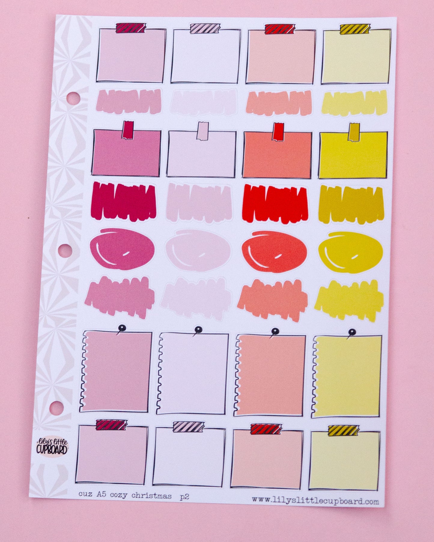Cozy Christmas Planner Stickers: Hobonichi Cousin A5 Weekly Kit