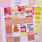 Cozy Christmas Planner Stickers: Hobonichi Cousin A5 Weekly Kit