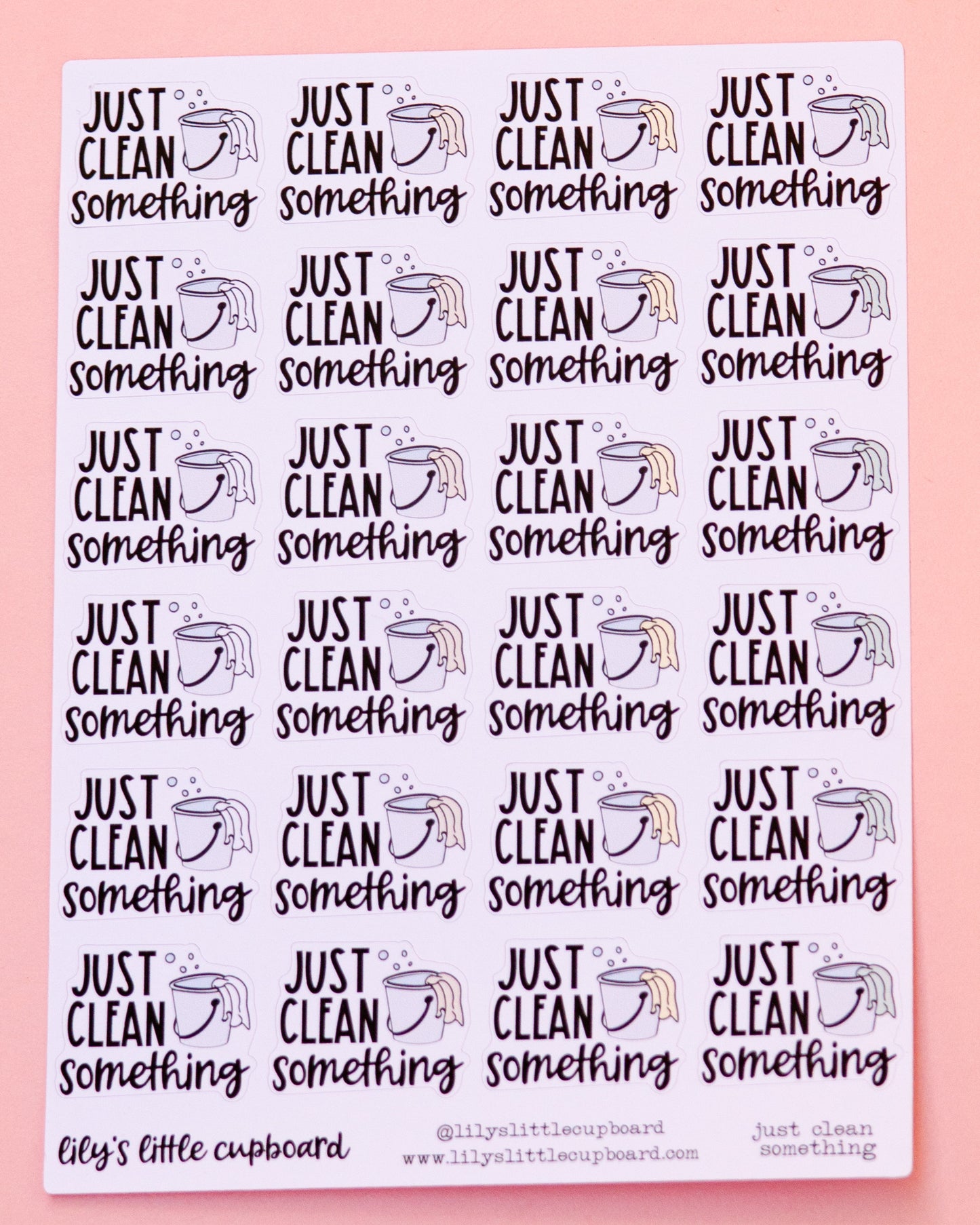 Just Clean Something Planner Stickers | Bathroom Cleaning | Organizing Planner Stickers | Cleaning Stickers | Chore Stickers