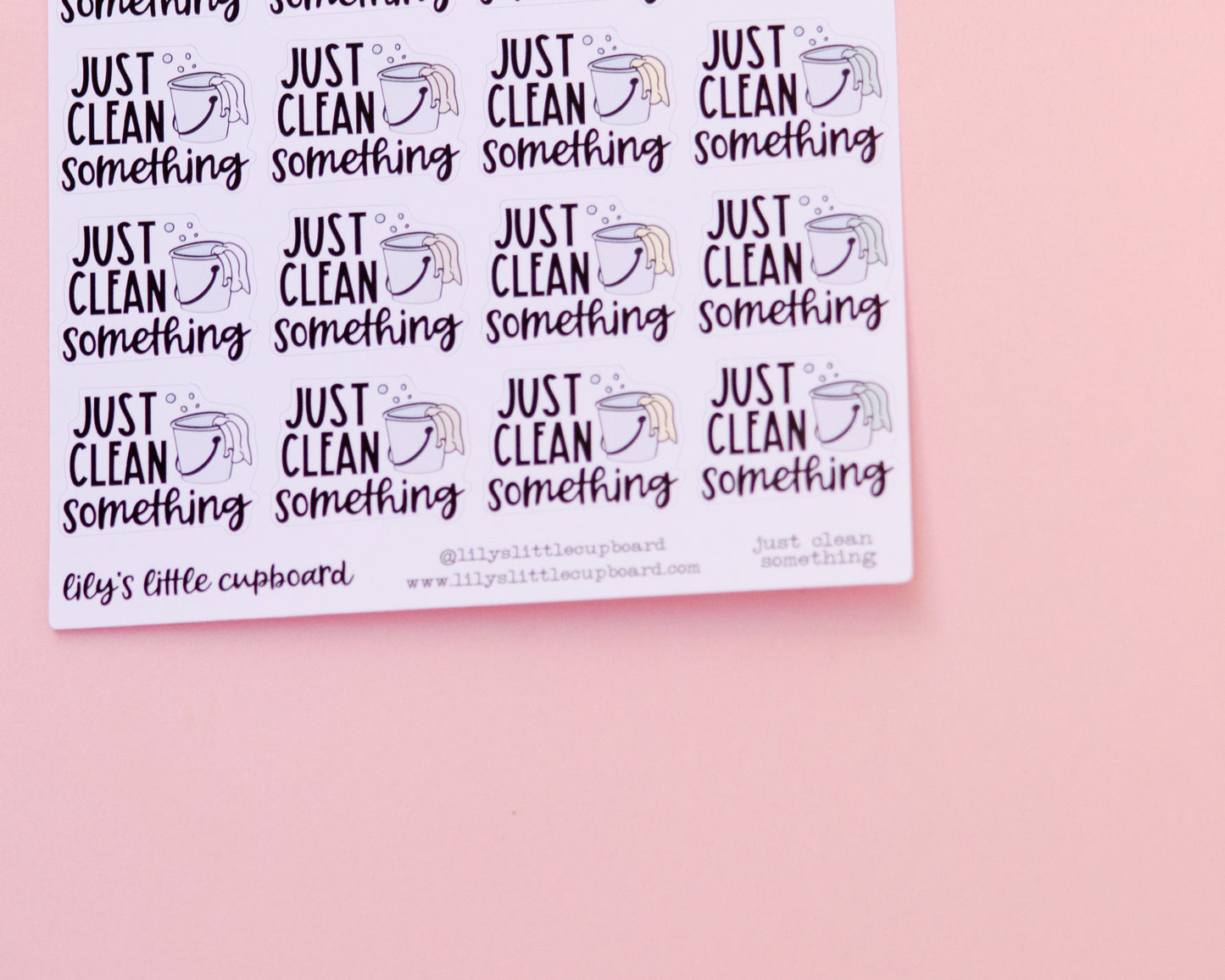 Just Clean Something Planner Stickers | Bathroom Cleaning | Organizing Planner Stickers | Cleaning Stickers | Chore Stickers