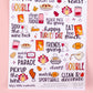 UPDATED! Thanksgiving To Do List Planner Stickers | Fall Bucket List Stickers | Thanksgiving Bucket List Planner Stickers (L_06)