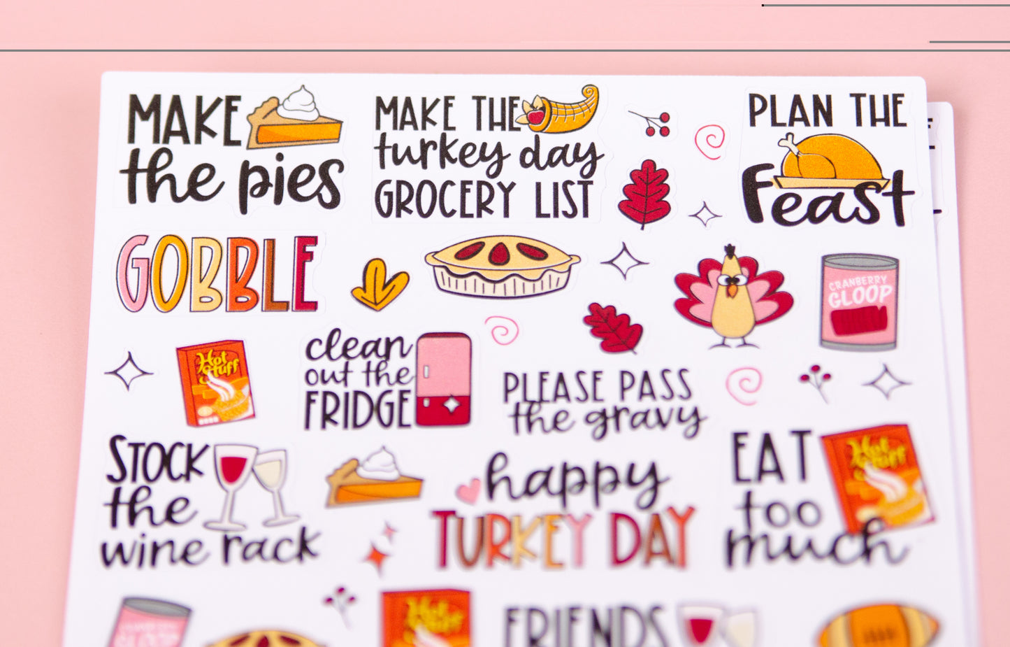 UPDATED! Thanksgiving To Do List Planner Stickers | Fall Bucket List Stickers | Thanksgiving Bucket List Planner Stickers (L_06)