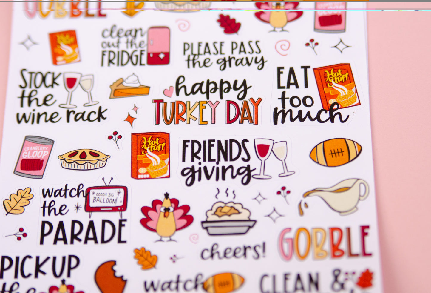 UPDATED! Thanksgiving To Do List Planner Stickers | Fall Bucket List Stickers | Thanksgiving Bucket List Planner Stickers (L_06)