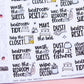 Let's Clean the Bedroom Sampler Planner Stickers | Chores and Housework Task Script Stickers | Adulting Stickers | Functional Deco Stickers