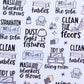 Let's Clean the Living Room Sampler Planner Stickers | Chores and Housework Task Script Stickers | Adulting Stickers | Functional Deco Stickers