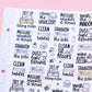 Let's Clean the Living Room Sampler Planner Stickers | Chores and Housework Task Script Stickers | Adulting Stickers | Functional Deco Stickers