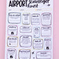 Airport Scavenger Hunt | Airport Layover Notes Page | Junk Journal | Memory Keeping | Full Page Notes Page Sticker | Travel | A5 Full Page Sticker | Dashboard Sticker