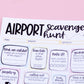 Airport Scavenger Hunt | Airport Layover Notes Page | Junk Journal | Memory Keeping | Full Page Notes Page Sticker | Travel | A5 Full Page Sticker | Dashboard Sticker